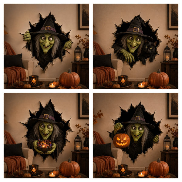 Plonksy™ Halloween Break-In 3D Wall Decals