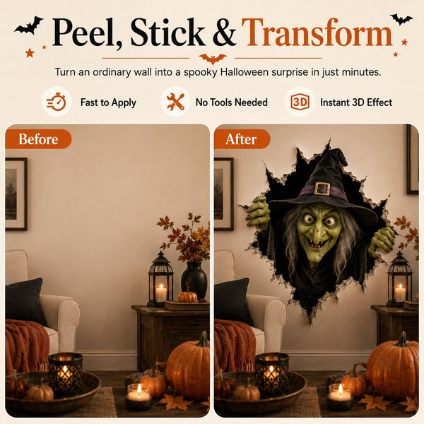 Plonksy™ Halloween Break-In 3D Wall Decals