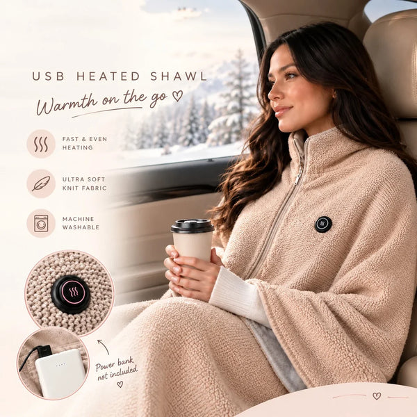 CozyWrap™ Portable Heated Blanket Shawl