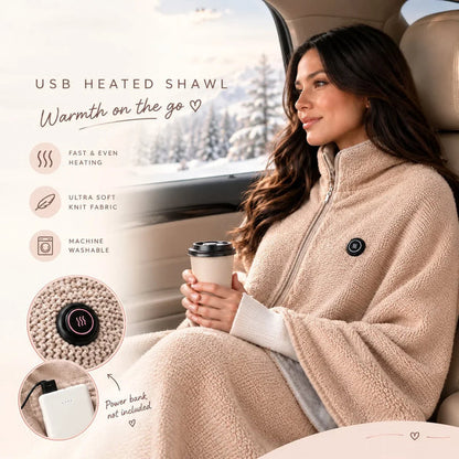 CozyWrap™ Portable Heated Blanket Shawl
