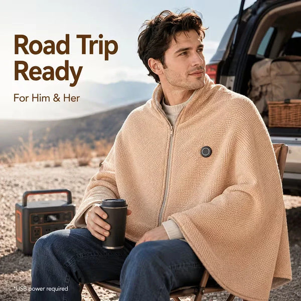 CozyWrap™ Portable Heated Blanket Shawl