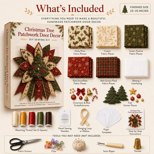 Plonksy™ StitchJoy Christmas Door Hanging Kit