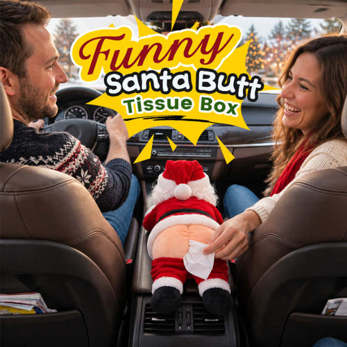 CheekySanta™ Funny Christmas Tissue Box Cover