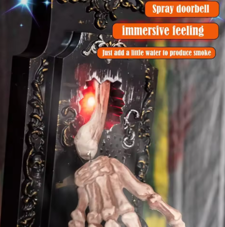 👻Halloween Hanging Doorbell Touch/Motion Activated Skeleton Hand Door Bell