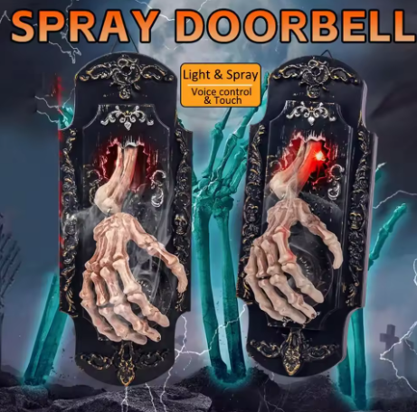 👻Halloween Hanging Doorbell Touch/Motion Activated Skeleton Hand Door Bell