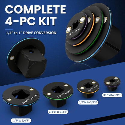 Plonksy™ DriveMatch Pro – Low-Profile Impact Socket Adapter Set