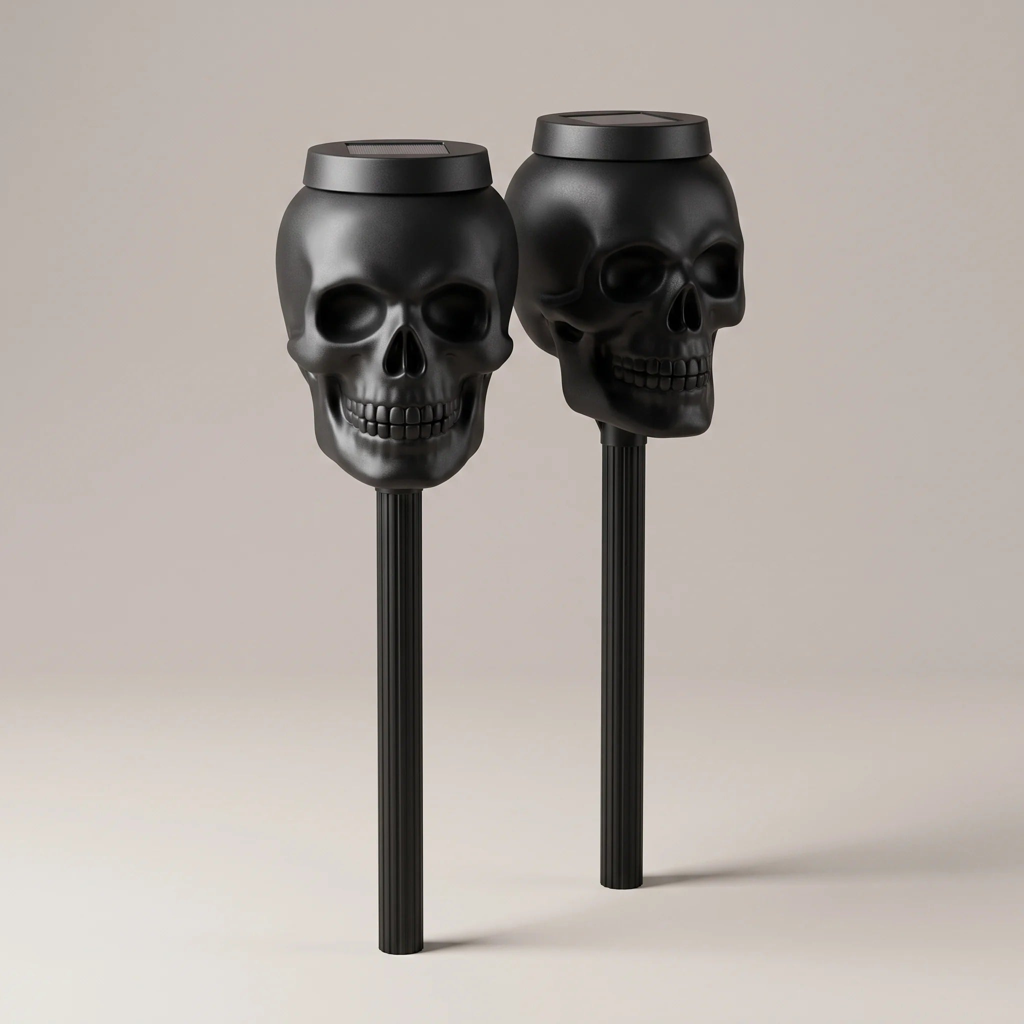 Plonksy™ Solar Skull Torches – Halloween Pathway Lights
