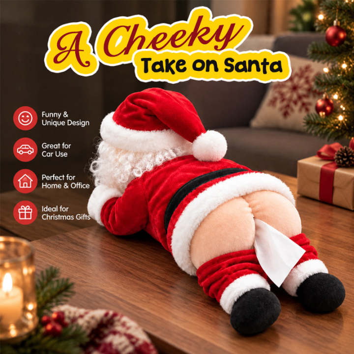 CheekySanta™ Funny Christmas Tissue Box Cover