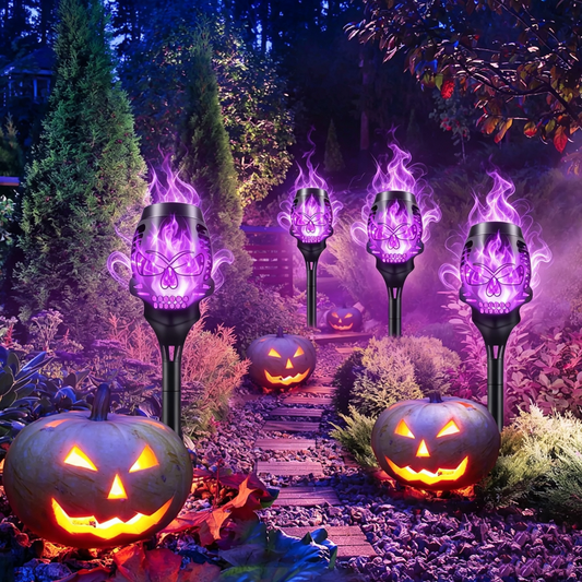 Halloween Solar Skull Flame Lights💀