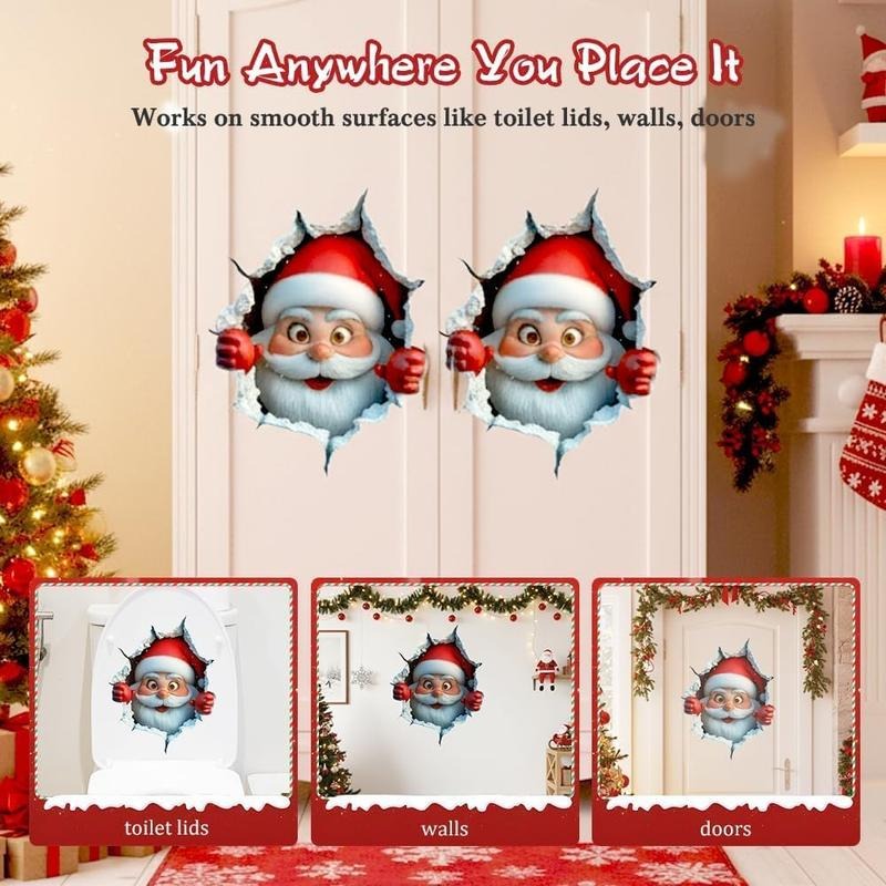 Santa Break-In™ 3D Christmas Wall Decals