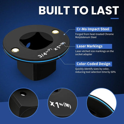 Plonksy™ DriveMatch Pro – Low-Profile Impact Socket Adapter Set
