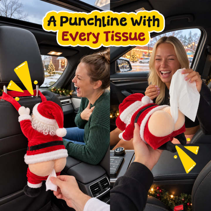 CheekySanta™ Funny Christmas Tissue Box Cover