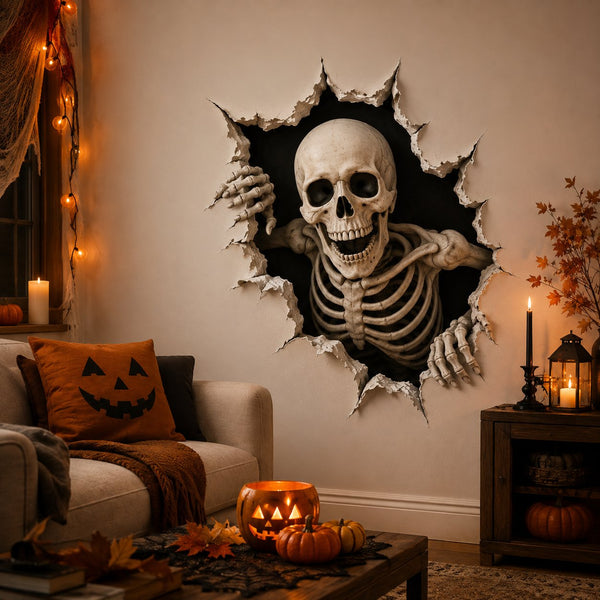 Plonksy™ Halloween Break-In 3D Wall Decals