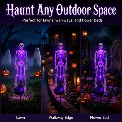 💀Solar Skull Garden Lights with Eerie Color-Changing Glow 🎃