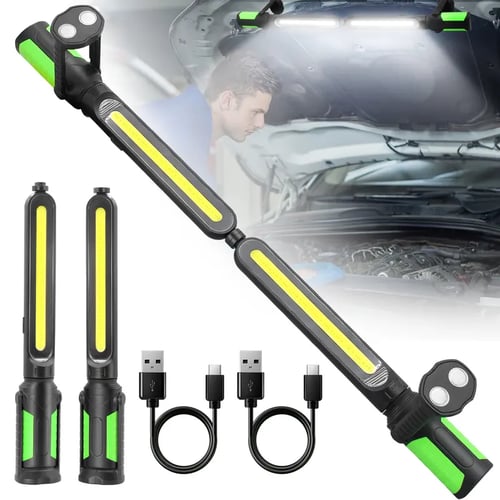 🔥 2400LM Rechargeable LED Work Light – Magnetic & Hanging Shop Light for Auto Repair