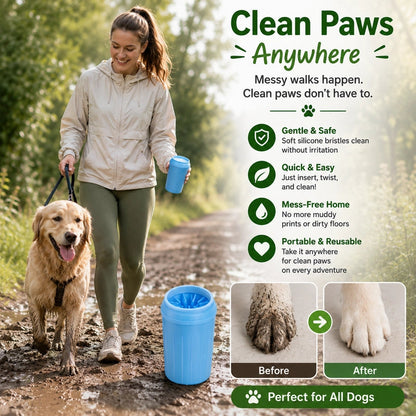 Clean dirty paws before your dog enters your home—no mess, no stress.