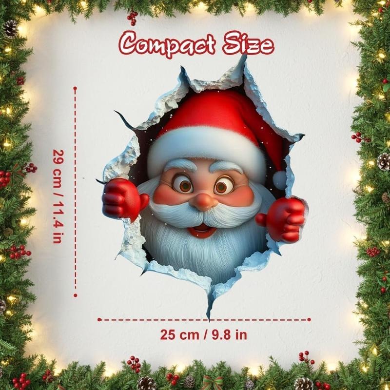 Santa Break-In™ 3D Christmas Wall Decals