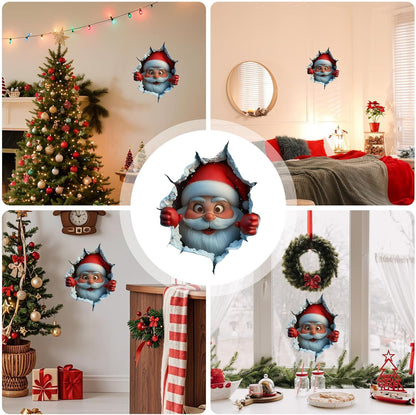 Santa Break-In™ 3D Christmas Wall Decals