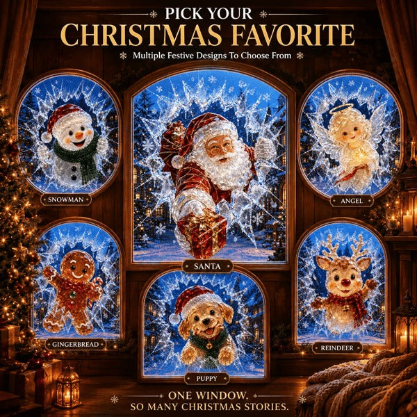 MerryBurst™ 3D Christmas Window Decal