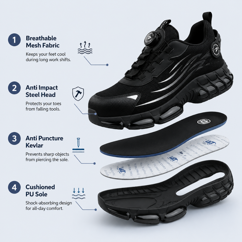 Plonksy™ WorkRunner Construction shoes
