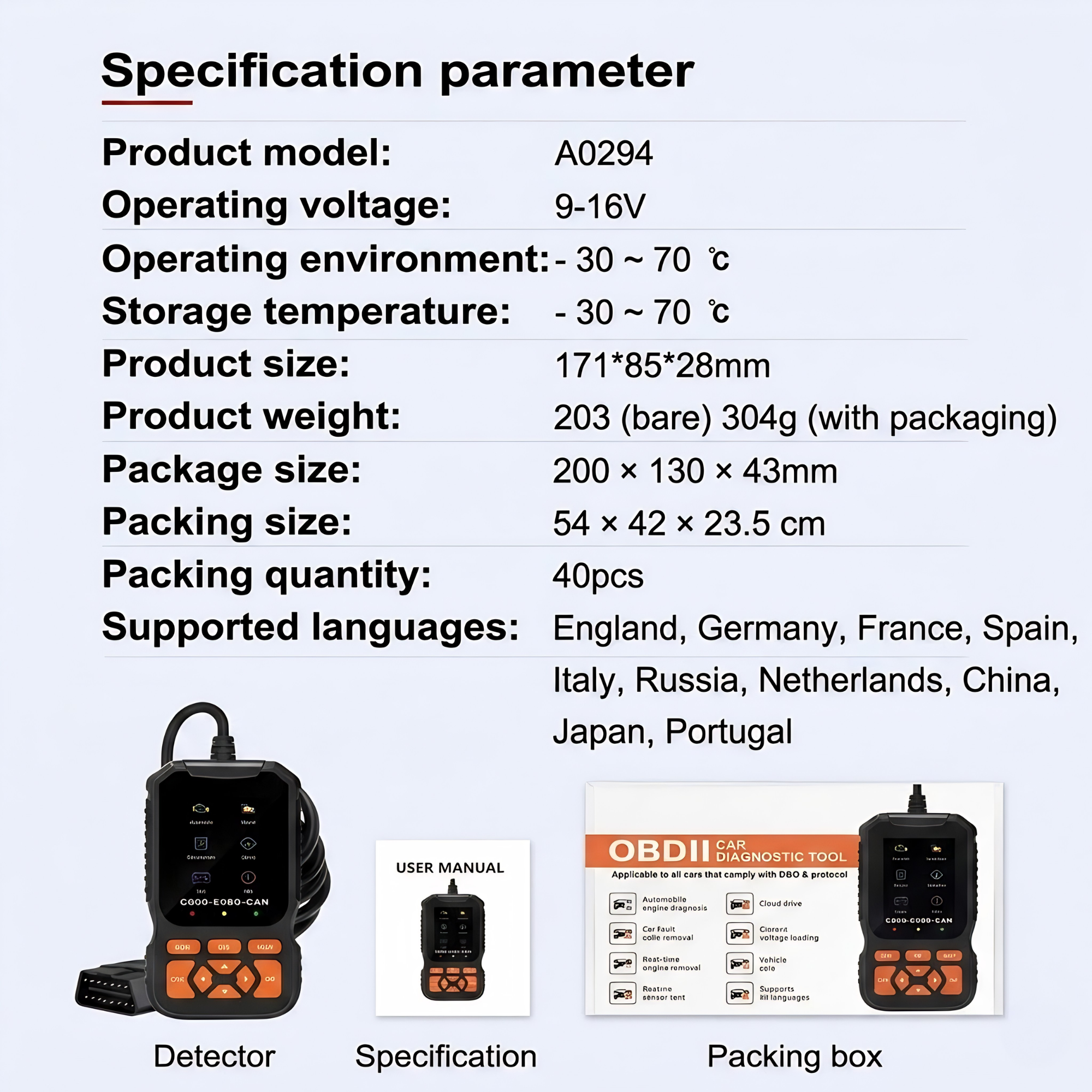 V520 OBD2 Scanner for Cars