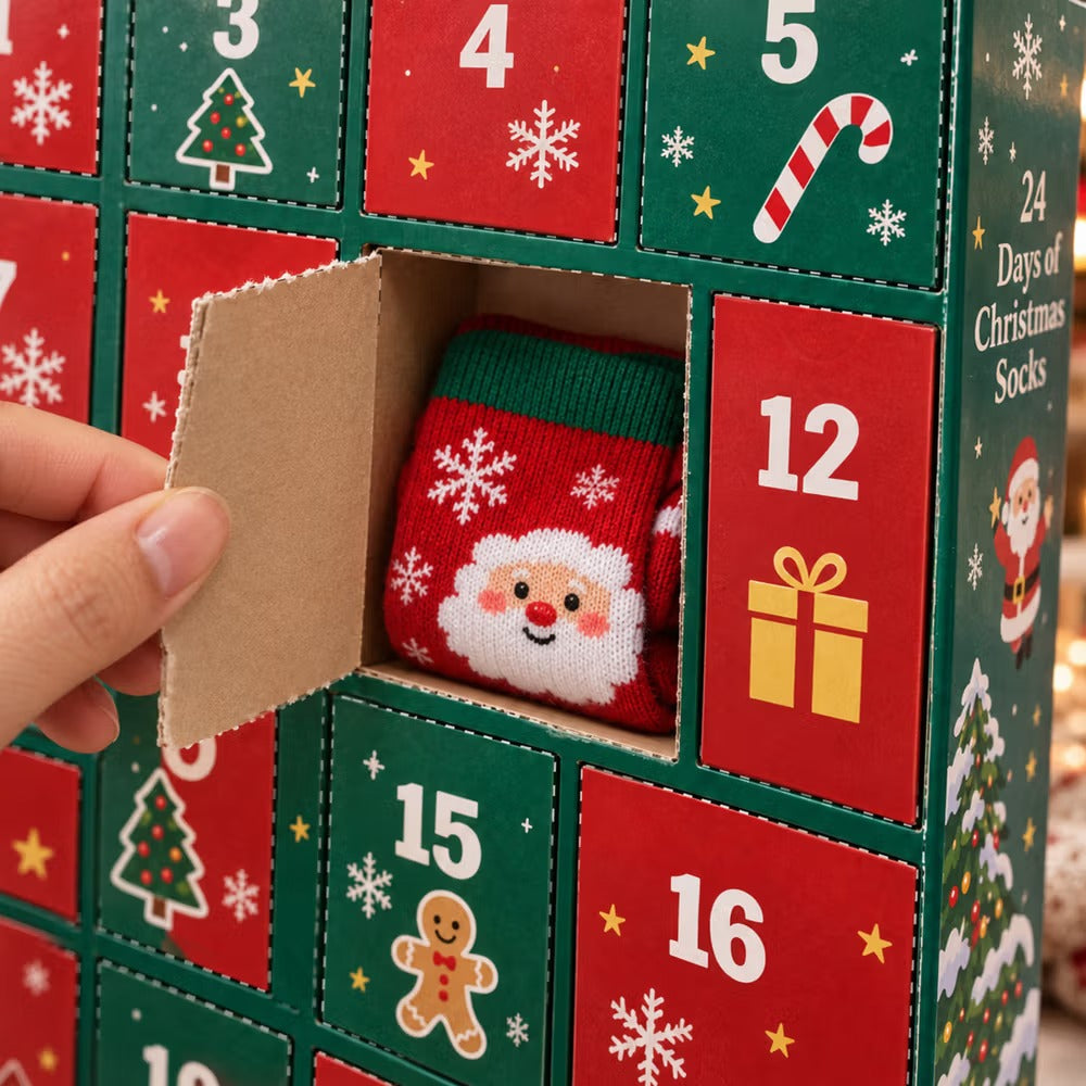 Plonksy™ SockJoy – 24-Day Christmas Sock Advent Calendar