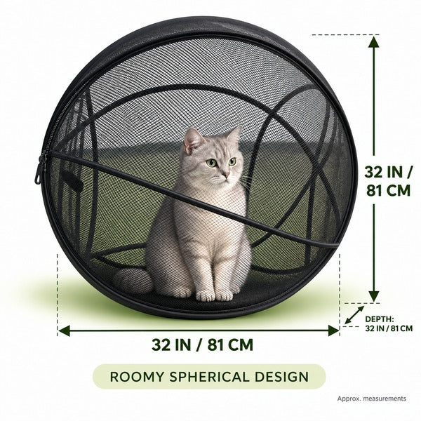 PurrHaven™ Pop-Up Mesh Cat Playpen
