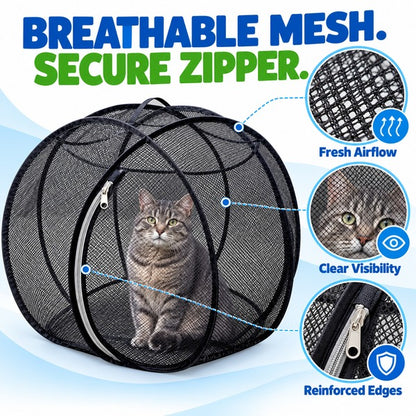 PurrHaven™ Pop-Up Mesh Cat Playpen