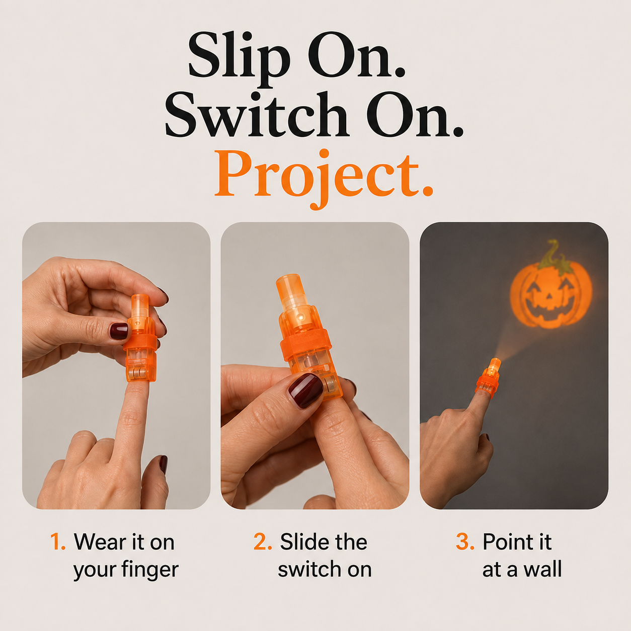 Plonksy™ Halloween Finger Projector Lights