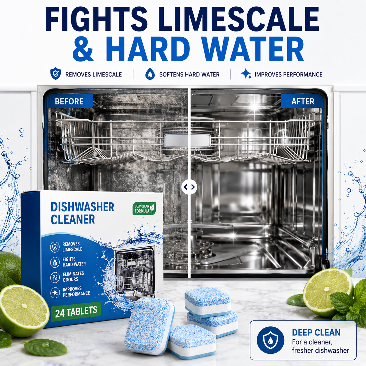Plonksy™ Dishwasher Cleaner Tablets 12-Pack