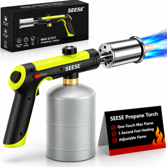 Plonksy™ Powerful Propane Torch – Adjustable Flame & Safety Lock (Tank Not Included)
