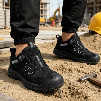 Plonksy™ Steel Toe Safety Shoes – Quick-Lace Tech • Waterproof • Slip-Resistant • All-Day Comfort 😎🛡️
