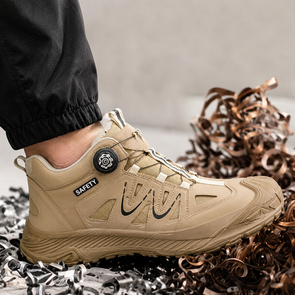 Plonksy™ Steel Toe Safety Shoes – Quick-Lace Tech • Waterproof • Slip-Resistant • All-Day Comfort 😎🛡️