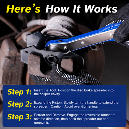 🚗 360° Rotating Ratchet Brake Caliper Tool