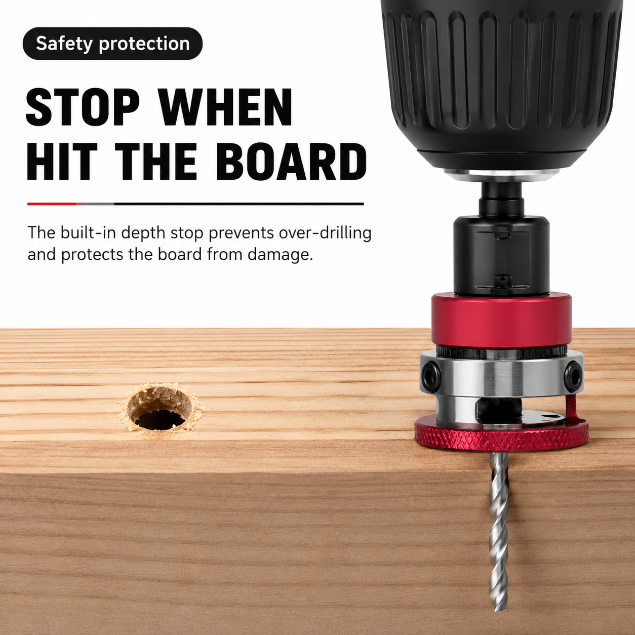 🔥Up to 49% OFF Adjustable Countersink Drill Bit Depth Stop Kit | 4-Flute Wood Drilling Bits