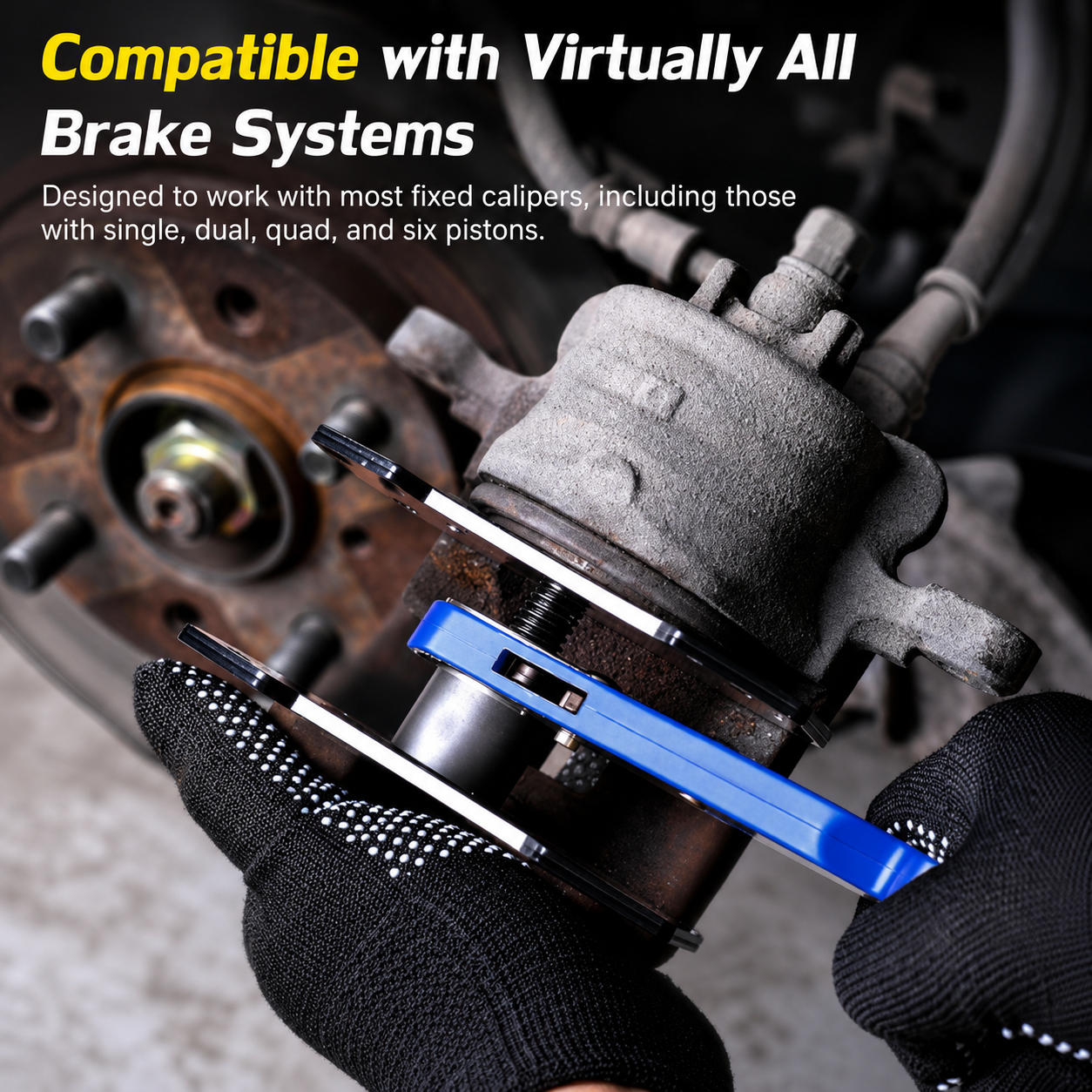 🚗 360° Rotating Ratchet Brake Caliper Tool