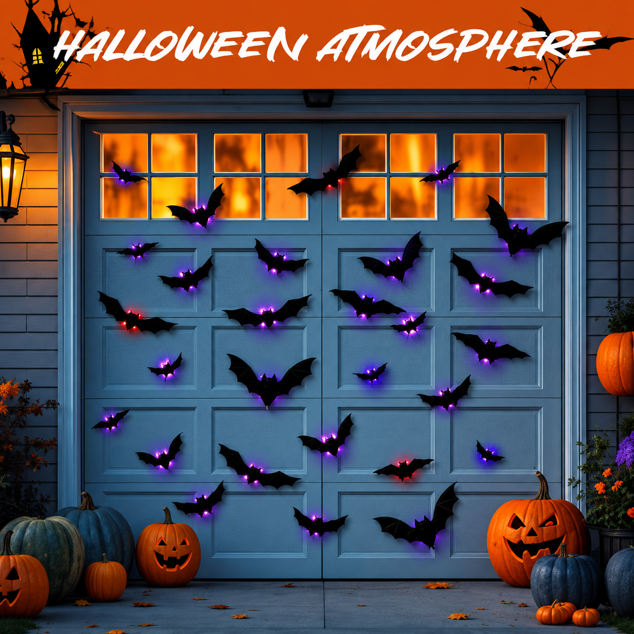 Plonksy™ LED Halloween Bats – Glowing 3D Wall Decor