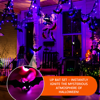 Plonksy™ LED Halloween Bats – Glowing 3D Wall Decor
