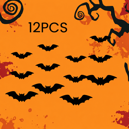 Plonksy™ LED Halloween Bats – Glowing 3D Wall Decor