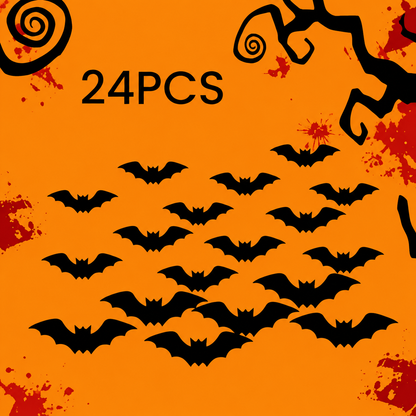 Plonksy™ LED Halloween Bats – Glowing 3D Wall Decor