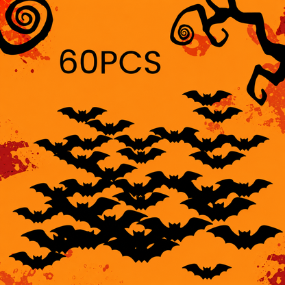 Plonksy™ LED Halloween Bats – Glowing 3D Wall Decor