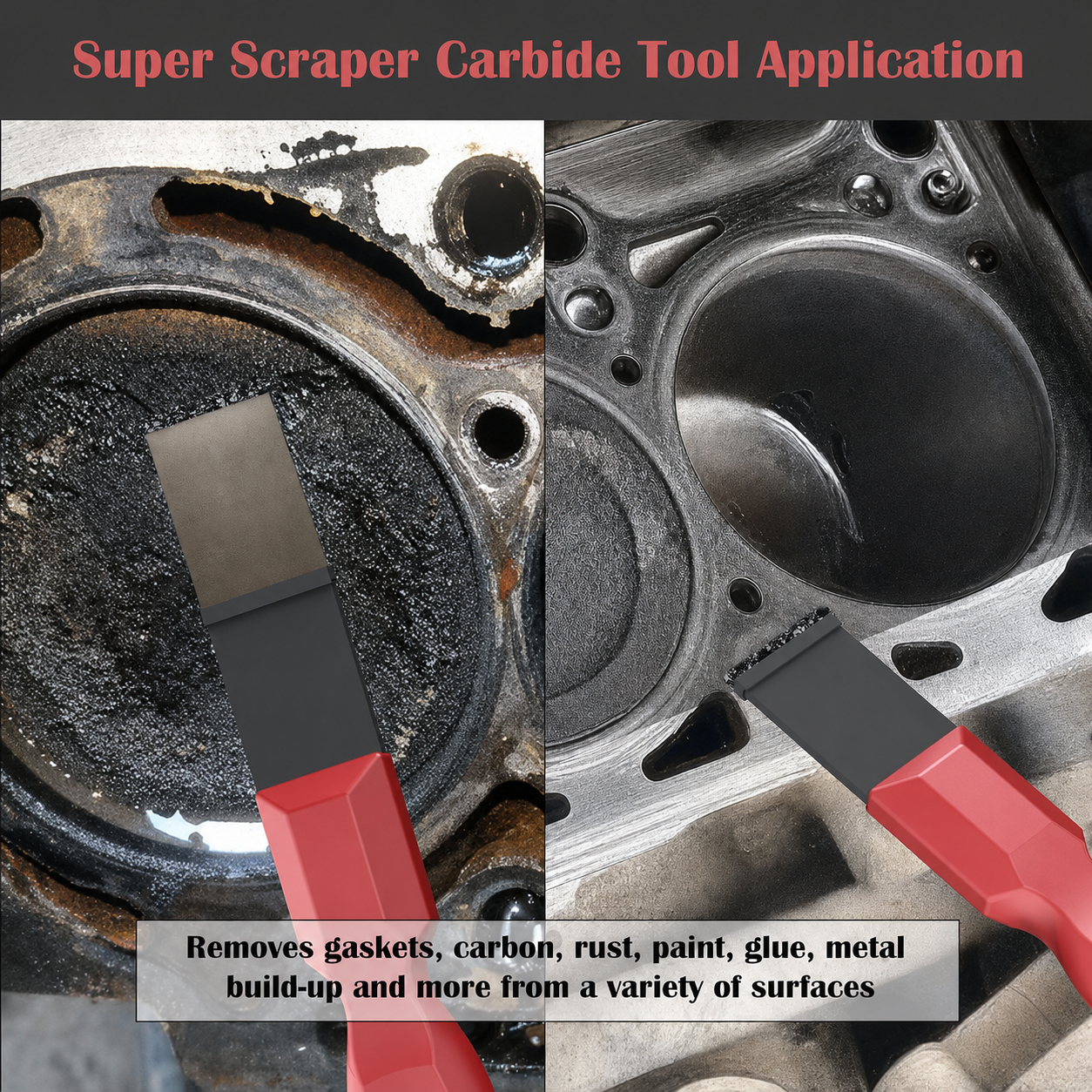 ⚙️ 2-Pack Tungsten Carbide Gasket Scraper Set for Auto Repair