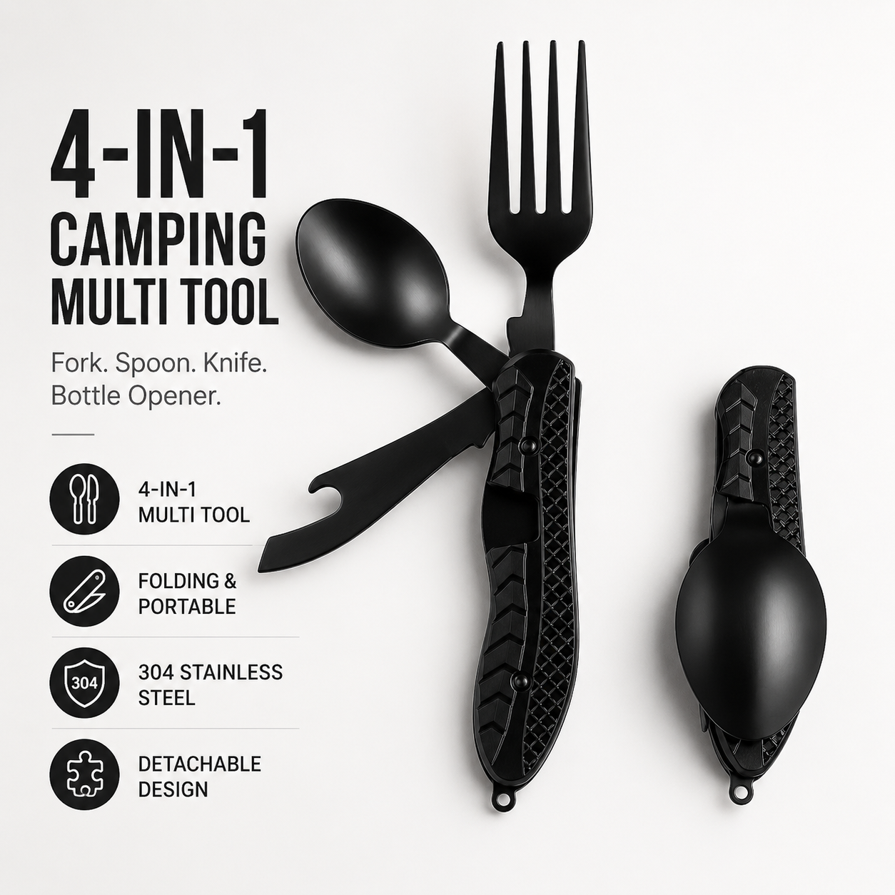 CampMate™ 4-in-1 Detachable Cutlery