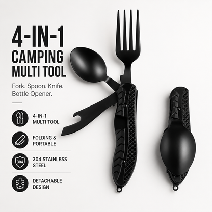 CampMate™ 4-in-1 Detachable Cutlery