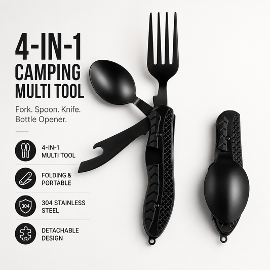 CampMate™ 4-in-1 Detachable Cutlery