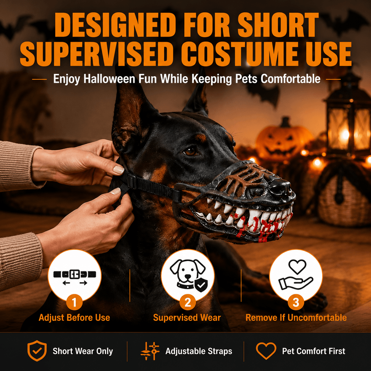 Plonksy™ Hellhound Halloween Dog Mask