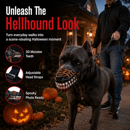 Plonksy™ Hellhound Halloween Dog Mask
