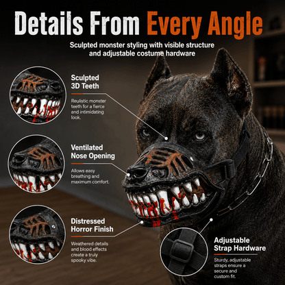 Plonksy™ Hellhound Halloween Dog Mask