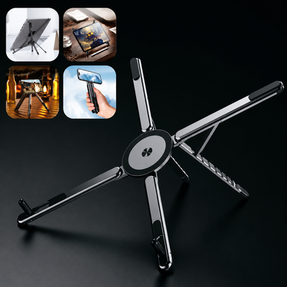 Foldable Portable Laptop Stand for Desk 4-in-1 Adjustable Laptop & Tablet Holder