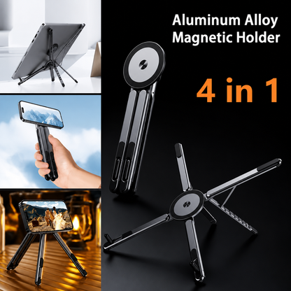 Foldable Portable Laptop Stand for Desk 4-in-1 Adjustable Laptop & Tablet Holder